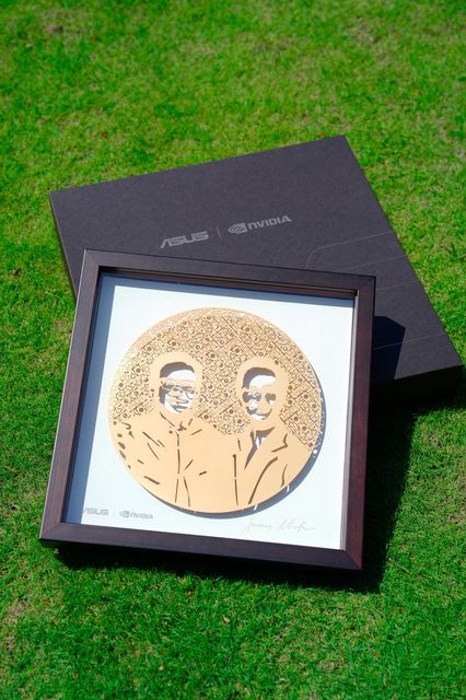 A gift to NVIDIA CEO Jensen Huang, symbolizing the strong partnership between ASUS and NVIDIA.